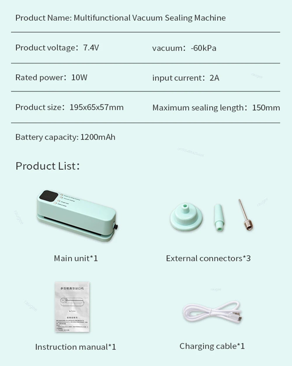 Mini Vacuum Sealer USB Rechargeable Food Packaging Plastic Sealing Machine Wireless Vacuum Sealer Pump With Reusable Zipper Bag