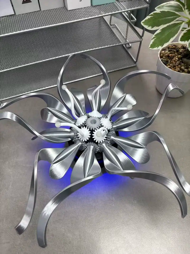 Nikolatoy Saatchi Gallery Modern Aesthetics Visual Art Preserved Flower Desktop Wall-Mounted Mechanical Flower Model Toy