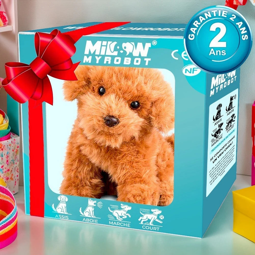 2026 New Cute Plush Robot Puppy Interactive Walking Simulated Puppy Barking Tail Wagging Puppy Plush Toy Chilren without Battery