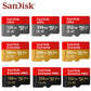 100% Original SanDisk Micro SD Card A1 A2 Memory Card 32GB 64GB 128GB 256GB 512GB 1TB microSD TF Card Storage UHS-I Cards U1 U3