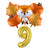 6Pcs Autumn Forest Animals Kids Birthday Party Decoration Squirrel Pine Cone Foil Balloon With 0-9 Number Ball Thanksgiving Gift