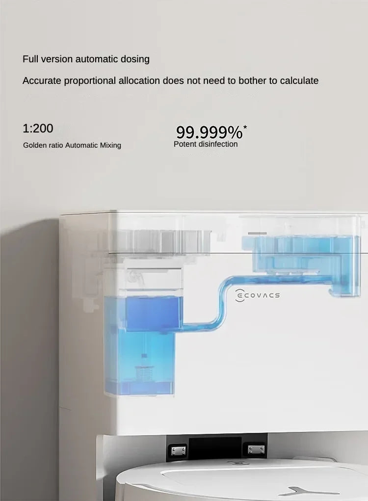 Original Ecovacs Deebot T50 PRO Vacuum Cleaner Robot Chinese Version 15800Pa Hair Zero-tangle Stepless 70°C Hot Water