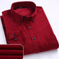 Plus Size 6XL 2025 Autumn/Winter Warm Quality 100% Cotton Corduroy Long Sleeved Button Collar Casual Shirts For Men Comfortable