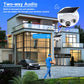 Three Lens Three Screens WIFI Solar Camera 15MP 10X Zoom CCTV Outdoor Automatic Tracking Humanoid Detection PTZ IP66 Cam V380