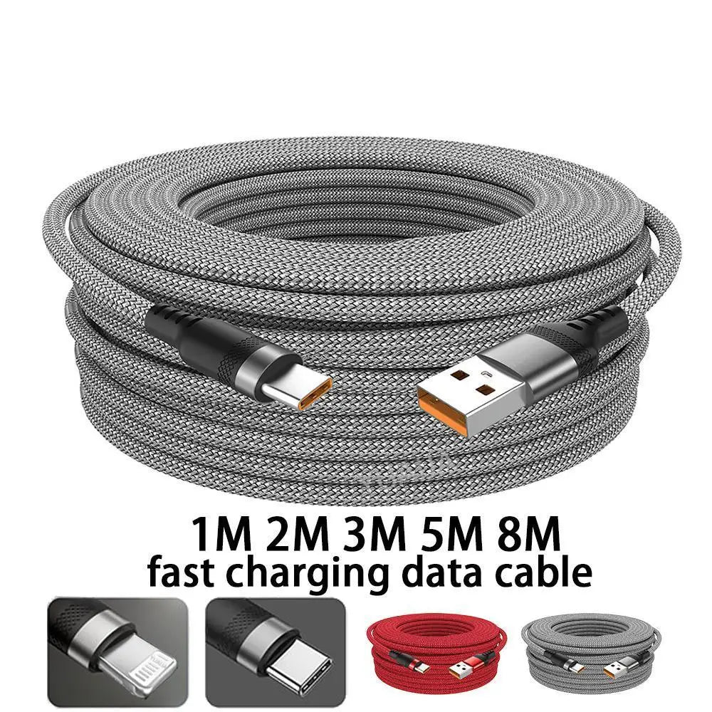 USB TYPE C Fast Charge Cable Android Micro USB line USB to LIGHTNING Extend Charging Cable for iPhone 14 Xiaomi OnePlus Samsung