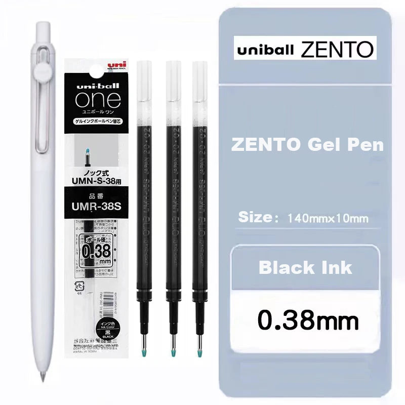 Japan Uni/Mitsubishi Uniball ZENTO series Gel Pen,Small Core 2nd 0.38/0.5mm Business Office Signing stylo back to school station
