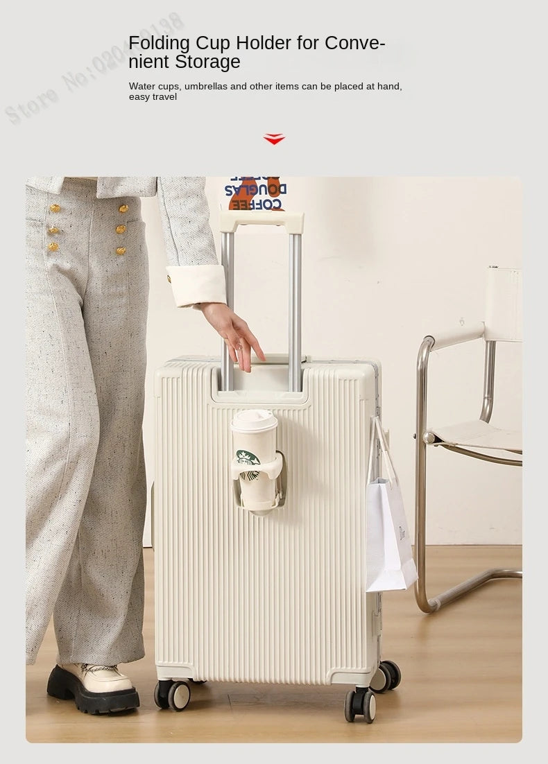 KO-KU New Front Opening Travel Suitcases 20/24/26/28 inch carrier Aluminum Frame Large Capacity Luggage USB Charging TSA Lock