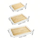 WORTHBUY Large Capacity Rectangular Plastic Storage Tray Reusable Food Serving Tray Tea Dessert Fruit Tray Kitchen Organizer