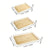 WORTHBUY Large Capacity Rectangular Plastic Storage Tray Reusable Food Serving Tray Tea Dessert Fruit Tray Kitchen Organizer