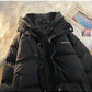2026 Korean Winter Leisure Cotton Clothes Women Parker coat Y2K Multi-functional Fake Two Pocket Zipper Down Jacket Thick Coat