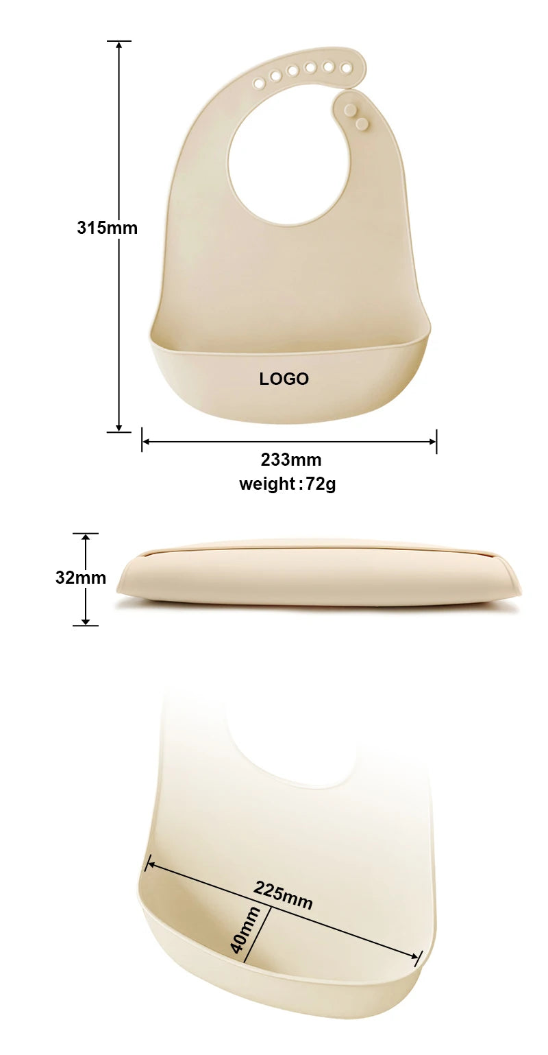 Silicone Waterproof Bibs Burping Cloth Feeding Things Apron Items Bib Product Stuff for Newborn Baby Eating Babies Everything