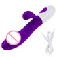 Rechargeable Dildo Rabbit Vibrator Dual Vibration G Spot Vagina Massager AV Stick Clitoris Sex Toys for Women Female Masturbator