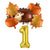 6Pcs Autumn Forest Animals Kids Birthday Party Decoration Squirrel Pine Cone Foil Balloon With 0-9 Number Ball Thanksgiving Gift