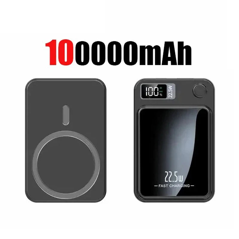 New 200000mAh Magnetic Power Bank Wireless Fast Charger For Magsafe Portable Auxiliary Battery Pack For iphone Huawei Xiaomi