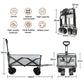 Extra Long Extender Collapsible Wagon Cart Large Weight Capacity Heavy Duty Beach Wagon Cart Outdoor Portable Camping Equipment