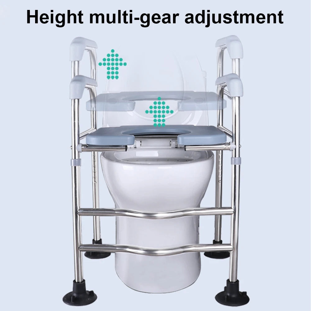 Raised Toilet Seat Elevated Toilet Seat Height Adjustable Toilet Seat Frame Toilet Seat Riser for Handicapped Disabled