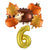 6Pcs Autumn Forest Animals Kids Birthday Party Decoration Squirrel Pine Cone Foil Balloon With 0-9 Number Ball Thanksgiving Gift