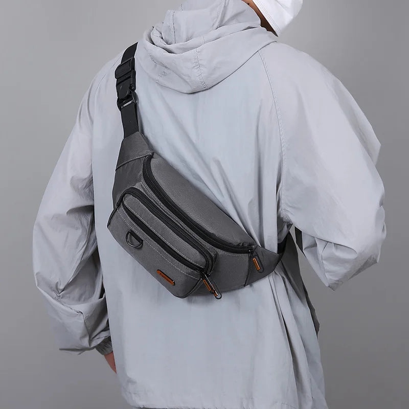 Waterproof Men's Waist Pack Fanny Pack with Adjustable Strap for Travel Sports Running - Quick-Access Outdoor Waist Bag