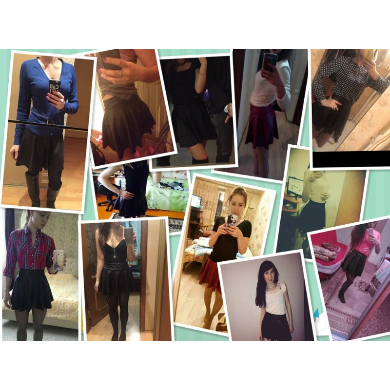 High Waist Faux Leather Textured Half Skirt For Women Versatile And Basic A-Line Skirt Umbrella Skirt Sexy And Slim Mini Skirt