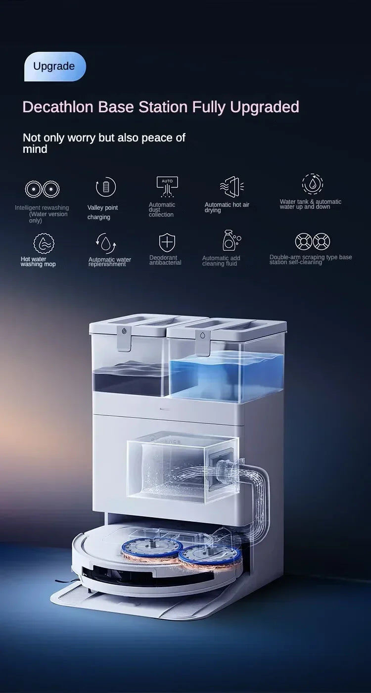 Original Ecovacs Deebot T50 PRO Vacuum Cleaner Robot Chinese Version 15800Pa Hair Zero-tangle Stepless 70°C Hot Water