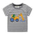 Jumping Meters 2-7T New Arrival Striped Cars Baby Girls Tees Cotton Summer Toddler Clothes Kids Tops Children's Tshirts