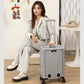 KO-KU New Front Opening Travel Suitcases 20/24/26/28 inch carrier Aluminum Frame Large Capacity Luggage USB Charging TSA Lock