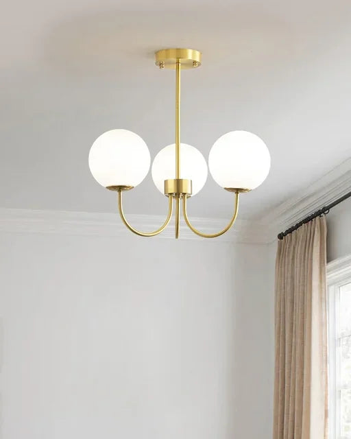 Modern luxury chandeliers E27 Bulb glass ball chandelier minimalism suspension design Living Room kitchen island pendant light