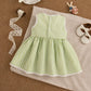 Sweet White Lace Baby Girl Dress, Summer New Cute Little Plaid Rabbit Children'S Clothing (9 Months -4 Years Old)