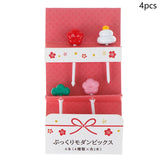 Fruit Fork Cartoon Kids Cake Fruit Toothpick Mini Animal Fork Food Grade Plastic Bento Lunch Bento Accessories Party Decor