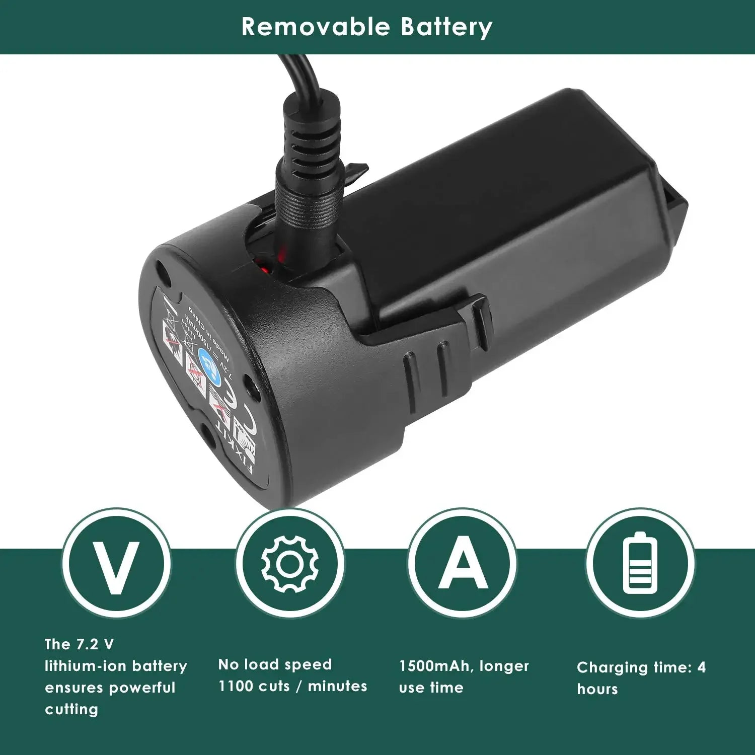 7.2V Electric Hedge Brush Trimmer Telescopic Handle Cordless 2-in-1 Grass Shear + Hedge Trimmer w/Extension Pole