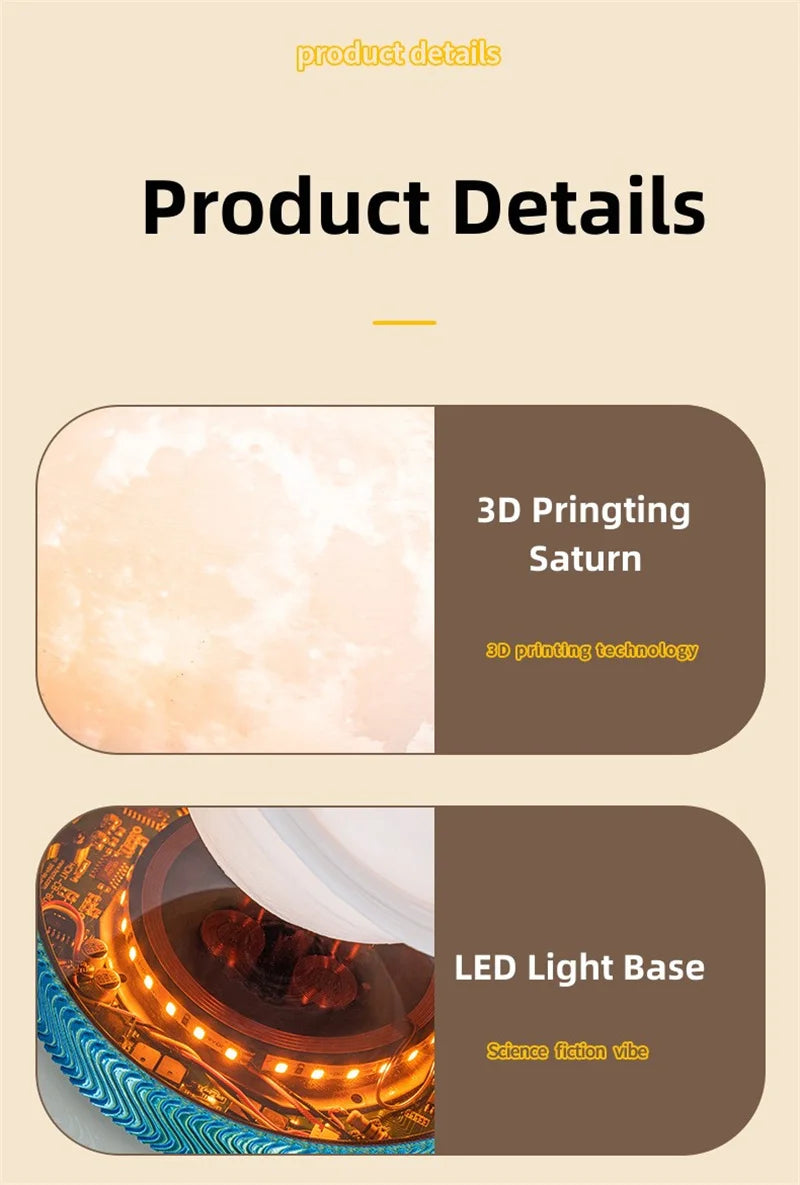 Magnetic Levitating Bulb Saturn Moon Lamp Levitating Rotating Table Lamp Creative Office Home Decoration Unique Gifts