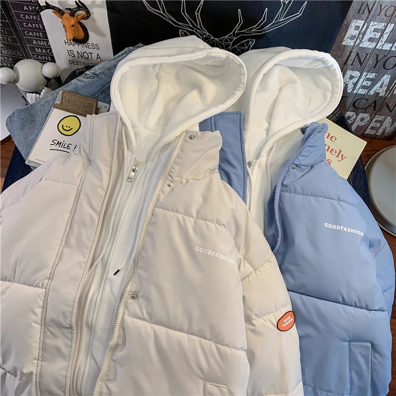 2025 Women's Winter Quilted Jacket Overcoat Thick Cotton Padded Coat Female Oversized  Loose Oversize Coats Hooded Short Parkas