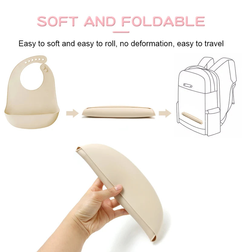 Silicone Waterproof Bibs Burping Cloth Feeding Things Apron Items Bib Product Stuff for Newborn Baby Eating Babies Everything
