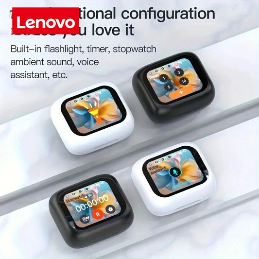 Lenovo Full-Touch Screen Headphones ANC Noise-Cancelling Bluetooth 5.4 Headphones Hi-Fi Stereo Wireless In-Ear ENC Earbuds