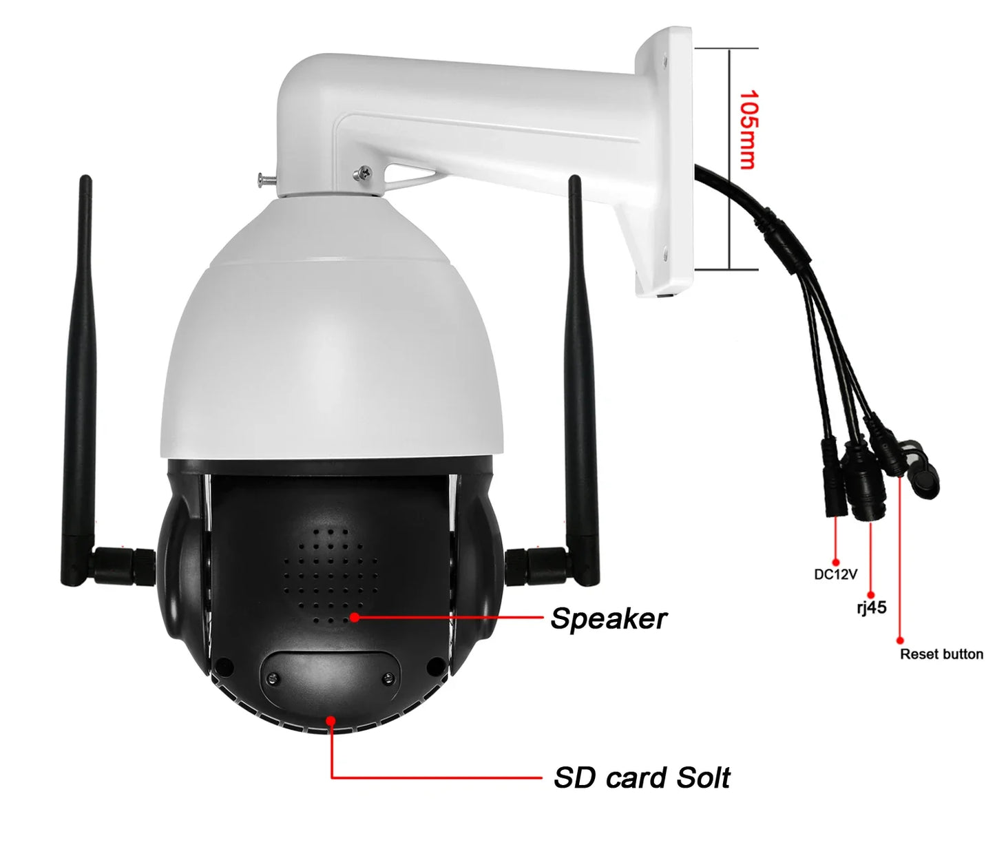Max.512G Laser Infrared Metal Auto Tracking 4K 8MP 90X Optical Zoom 360° 2.4GHz 5GHz WIFI PTZ Speed Dome Surveillance IP Camera