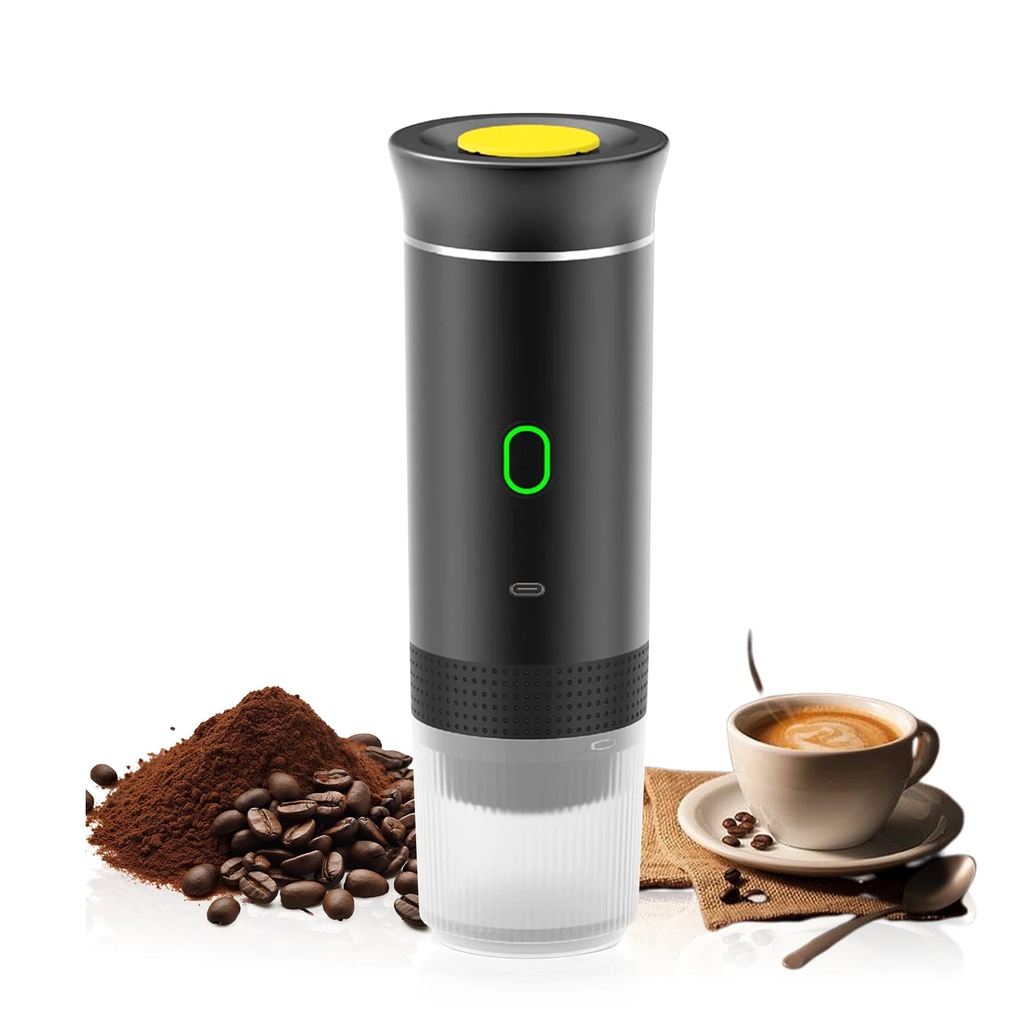 Portable Electric Capsule Coffee Maker Espresso Pot Cordless Heating Pump Press Coffee Maker Travel and Car 3 in 1 Coffee Pot