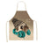 Cute Dog Pug Pattern Cotton Linen Sleeveless Chef Apron Kitchen Aprons Women Home Cooking Baking Waist Bib Pinafore 55x68cm