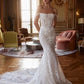 Luxury Fishtail Dress Elegant Church Train Wedding Dress Off Shoulder Wedding Dress Lace Wedding Dress