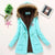 Korean Style Thickened Long Cotton Jacket Women's Winter Coat with Fleece Lining And Fur Collar Slim Fit plus Size Top