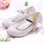 Girls High Heels Children's Leather Shoes Small Children Princess Single Shoes Sequins Students Dance Performance Gift