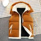 Men's Color-Block Puffer Vest with Removable Hood - Zip Closure & Flap Pockets, Water-Resistant Warm for Winter Casual Outfits
