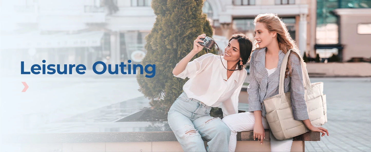 BAGSMART Women's Bag Solid Color Tote Bag Commuting College Padded Shoulder Bag Leisure Simple Female Work Handbags Travel