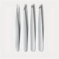 Ouriner Eyebrow Tweezers Set 4 Pcs Stainless Steel Eyebrow Forceps Professional Beauty Tool Set For Facial Hair Inward Growing