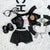 Labubu 1-3 Gen Doll Outfits High-Energy Themed Black Jacket Pants Necklace & Glasses SetChangeable Clothes for Labubu 3.0