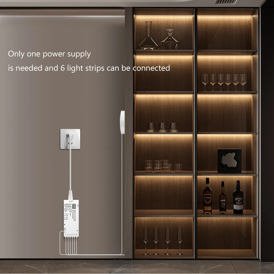 LED Acoustic Board Decorative COB Light Strip Touch Dimmable Wall Background Lamp Show Shelf Under Cabinet Bedroom Night Light