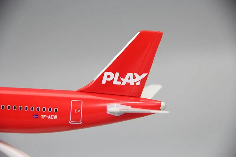 1:200 Scale Airplane Model Toys A321NEO Flyplay Iceland Play Air ABS Plastic Aircraft Plane Model Toy Assembly Souvenir Toys