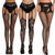 3 Pcs Pantyhose Fishnet Sexy Thigh-High Stockings Suspender Stockings for Women Garter Belt Stockings Hollow Out Pattern Tights