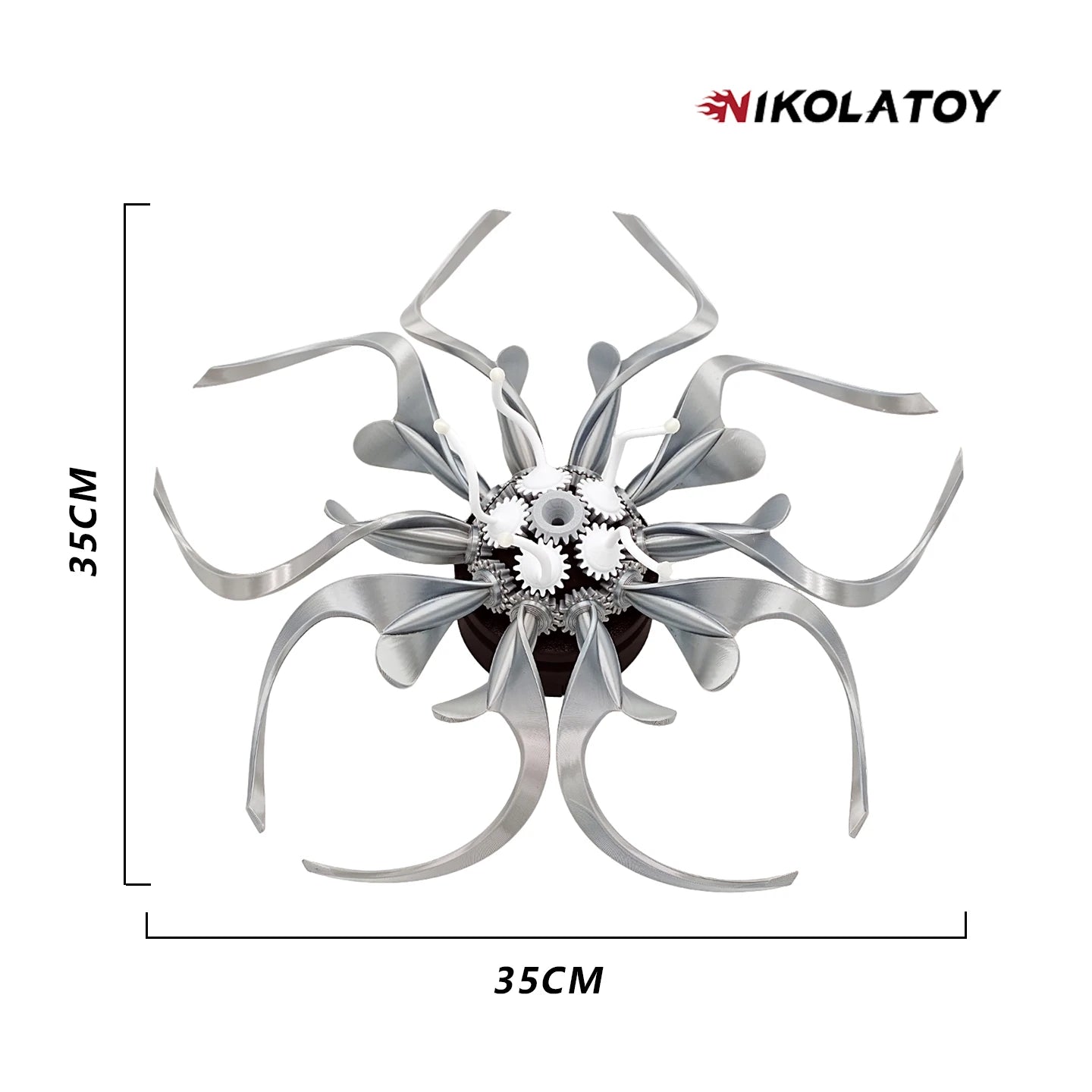 Nikolatoy Saatchi Gallery Modern Aesthetics Visual Art Preserved Flower Desktop Wall-Mounted Mechanical Flower Model Toy