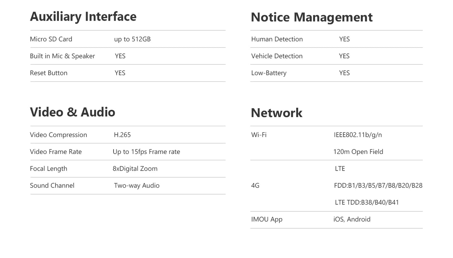 IMOU AOV PT Pro 5MP With Solar Panel 360° PTZ Outdoor Security Camera 4G LTE Wifi Aurora Color Night Vision Auto Track IP Camera