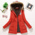 Korean Style Thickened Long Cotton Jacket Women's Winter Coat with Fleece Lining And Fur Collar Slim Fit plus Size Top